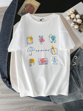 Women's Casual Loose Crew Neck Short Sleeve T-Shirt, Summer,Graphic Tee